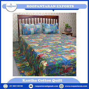Último Diseño en Algodón Orgánico Kantha, Fabricante Indio, Impresión a Mano, Tamaño Queen, Precio Económico en Oferta - Product Image 2