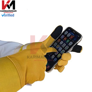 Gants d'apiculture américains respirants, longs, en cuir, paume protectrice, gants de travail de sécurité, gants de protection en peau de mouton pour apiculteurs - Product Image 5