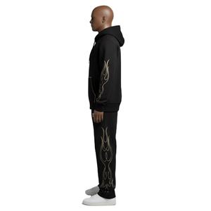 Chándal Deportivo de Otoño para Hombre, Corte Regular, Estilo Flare, 100% Poliéster, con Capucha, Estampado Animal Paisley, Ropa Deportiva Personalizada para Maternidad - Product Image 2