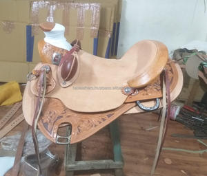 Selles Western de cheval en cuir pur Roping Ranch Trail Saddle Selle de cheval en cuir longue pour tout usage - Product Image 3
