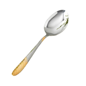 Cuillère à soupe épaissie en acier inoxydable avec finition miroir Conception moderne jetable pour le service public de buffet d'hôtel - Product Image 5