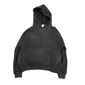 Ropa de calle de gran tamaño desgastado Vintage lavado sudaderas con capucha personalizadas 450 Gsm fabricantes 100% algodón liso pulóver Crop Hoodie - Product Image 2