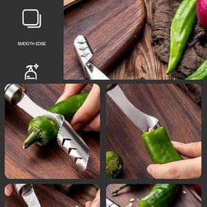 Éplucheur de graines de chili en acier - Product Image 1