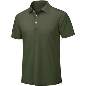 Camiseta Polo de Alta Calidad para Hombre, Color Sólido de Verano, Cuello Camisero, Botones, Manga Corta Elástica, Ropa de Oficina, Pedidos al por Mayor - Product Image 1