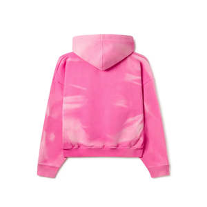 Wholesale Custom Designed Winter <b>Pink</b> Pigment Sun Faded Breathable Hooded Sweatshirts for <b>Men</b> Women Street Wear High Quality - Product Image 2