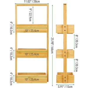 3-Tier Bamboo Multi-Purpose <b>Storage</b> <b>Rack</b> - Product Image 2