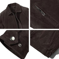 Veste de mode en cuir suédé pour hommes, veste en cuir suédé de dernière conception aux couleurs personnalisées, vente en gros