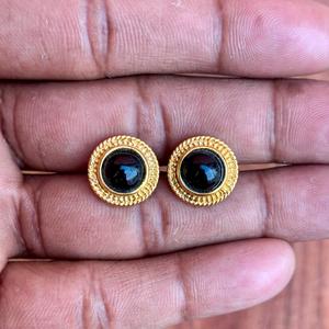Elegant Black Onyx <b>Earrings</b> for Women Handmade Natural Semi-Precious Stone Jewelry with Gold Plating Fashion Jewelry - Product Image 6