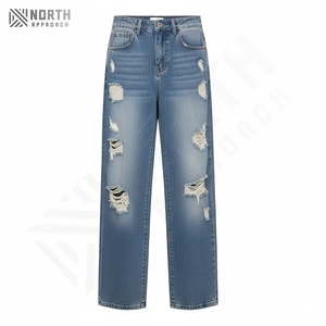 Pantalones Vaqueros Casuales de Mezclilla para Hombre, de Cintura Media, Ligeros, de Secado Rápido, con Parches Bordados Personalizados - Product Image 1