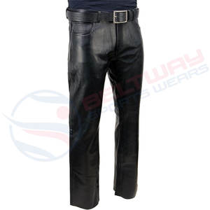 Vente en gros vêtements OEM dernier cri pour homme pantalon en cuir respirant meilleure vente 2024 pantalon en cuir à bas prix pour homme - Product Image 1