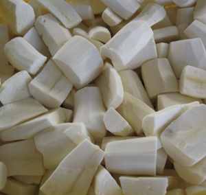 Porciones de raíz de yuca (cáscara) congeladas de Vietnam de calidad superior, elaboradas con material almidonado uniforme, diseñadas para freír y cocinar de forma tradicional. - Product Image 5