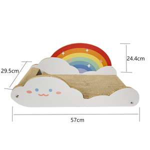 Wellpappe <span class=keywords><strong>Cat</strong></span> Claw Board Sofa <span class=keywords><strong>Cat</strong></span> Scratching Board Extra großes Rainbow Cloud Sofa Haustier bett - Product Image 5