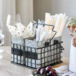 ที่เก็บของใช้ในครัวและห้องน้ำงานหัตถกรรมโลหะชุบสังกะสีอุปกรณ์เก็บของใช้ในอินเดีย - Product Image 3