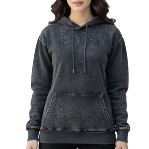 Hoodies pour femmes tendance, légers et chauds pour l'hiver, effet délavé, nouvelle conception, marque privée, vente en gros - Product Image 1
