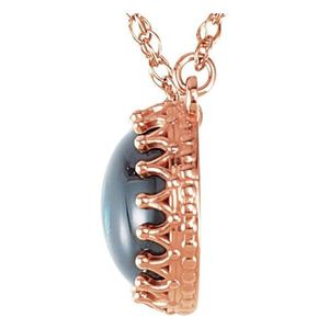 Collier Couronne Cabochon Plaqué Or Style Bohème Religieux Sertie de Zircons Diamants et Perles Cristallines Bijou Cadeau - Product Image 2