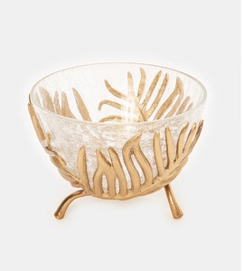 Cuenco de metal elegante de estilo moderno hecho a mano de aluminio brillante pulido precio bajo Mesa frutero decoraciones de fiesta. - Product Image 2