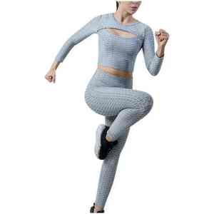 Nouvel ensemble de yoga sans couture pour femme, style OEM, respirant, extensible dans quatre directions, haute qualité, le plus vendu, personnalisable pour la gym - Product Image 2