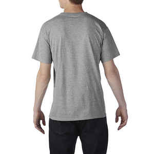 2025เสื้อยืดคอวีลำลองสีพื้นสำหรับผู้ชายผ้าฝ้าย100% น้ำหนักเบา180กรัมระบายอากาศได้ดีสำหรับฤดูร้อน - Product Image 3