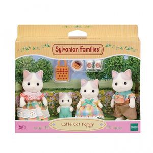 Ensemble de poupées en peluche de la famille Latte Cat de Sylvanian Families pour collection de jouets pour enfants - Product Image 1