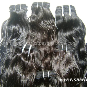 ผมมนุษย์เป็นลอนธรรมชาติผมต่อจากอินเดียแบบไม่ผ่านกระบวนการผมสำหรับการต่อจากอินเดีย - Product Image 1