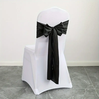 Élégant Satin Chaise Ceintures Arcs Couverture De Chaise Universelle Pour La Décoration De Mariage