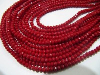 Perles de bijoux en quartz hydrofuge de couleur corail rouge, facettées en rondelle, de haute qualité, certifiées par un tiers, taille 4 mm