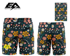 <b>Men's</b> Summer Basic Cropped Fit <b>Woven</b> Swim <b>Shorts</b> XS Polyester Vintage Beach <b>Shorts</b> Solid Two Deep Side Hem Pockets Sublimation - Product Image 5