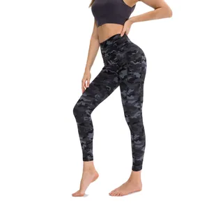 Butt lift High quality spandex/nylon material gym sportswear printed camouflage high waist jogging yoga leggings for women