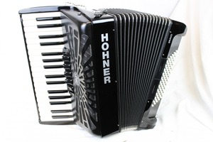 Authentique Hohner Piano Accordéon Bravo III 72 Accordéon Diatonique Noir Sangles de Sac - Product Image 1