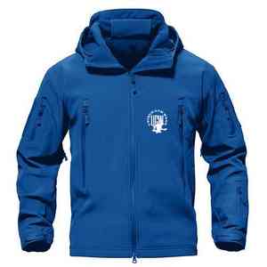 UNIQUE GYM WEAR <b>Women's</b> <b>Black</b> Soft Shell <b>Jacket</b>-Windproof Waterproof Quilted Hiking Outdoor Detachable Collar Adjustable Waist - Product Image 1