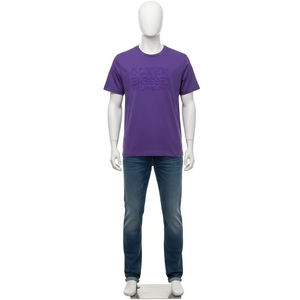 O Neck T Shirts en coton avec design gaufré et tissu respirant EL clignotant Casual Streetwear Night Glow Fashion Wear pour hommes - Product Image 1