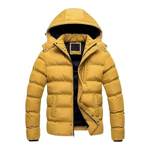 Chaqueta acolchada ligera resistente al agua transpirable impermeable para exteriores amarilla para senderismo, escalada y actividades para clima frío - Product Image 1