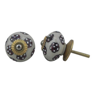 Boutons de meuble en céramique en forme de cerise, boutons de cuisine floraux, matériel 3.81 cm, nouveau Design CK-877, vente en gros - Product Image 3