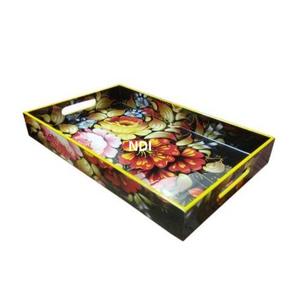 Bandeja de madera de tendencia superior de calidad estándar con acabado esmaltado para servidor de Pasta hogar cocina Catering uso bandeja de servicio de comida rápida - Product Image 3