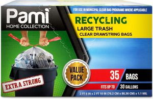 Pami Heavy Duty Drawstring Garbage <b>Bags</b> Leak-Proof Kitchen Trash <b>Bags</b> - Product Image 4