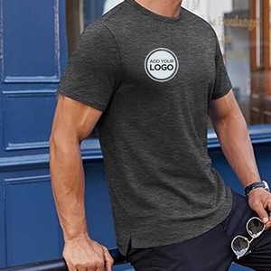 T-shirts de performance en polyester évacuant l'humidité pour hommes T-shirt personnalisé à votre image pour hommes - Product Image 4
