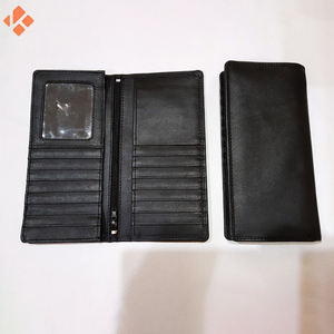 Portefeuille de téléphone portable en cuir véritable personnalisé pour hommes, fermeture ouverte longue longueur avec doublure en polyester - Product Image 4