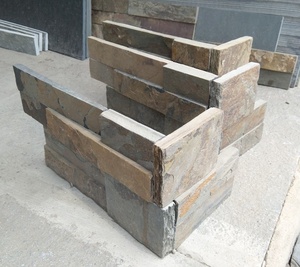 Revêtement mural décoratif en pierre empilée moderne California Gold, panneaux de bardage pour intérieur et extérieur, pour villas, surface fendue - Product Image 4