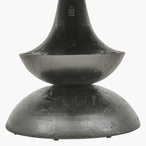 Minimalistic Lamp Style Base Solid Mango Wooden Dark Black Finish <b>Rustic</b> Nordic Design Home Restaurant Kitchen Bar <b>Dining</b> <b>Table</b> - Product Image 3