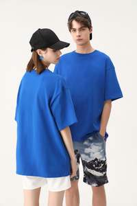 Directo de fábrica Color sólido 100% algodón camiseta de mujer con logotipo bordado al por mayor y personalizado camiseta para hombres - Product Image 6