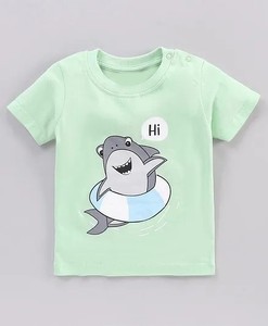100% coton biologique unisexe T-Shirt Cool été saison tricoté col rond pour enfants et nourrissons élégant garçons décontracté à manches courtes - Product Image 2