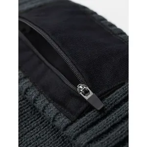 Sustainable Zipper Patch Beanie Eco-Friendly Promotional <b>Hoodies</b> & Sweatshirts - Product Image 2