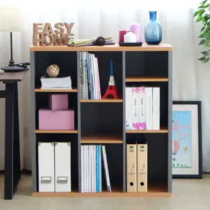 Adjustable 9 Cube Wooden Decorative Storage Shelving <b>Display</b> Shelf and Room Divider - Product Image 5