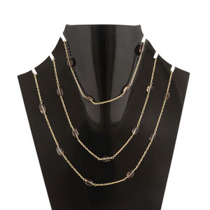 สร้อยคอหินควอทซ์สโมคกี้ธรรมชาติไม่ผ่านการอบ - Product Image 3