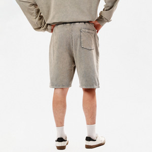 Custom Logo Acid Wash Vintage Cotton Jogger <b>Shorts</b> for <b>Men</b> High Quality Terry Sweat Pants Plain Gym Streetwear Solid Pattern - Product Image 5