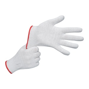 ถุงมือถักไร้ตะเข็บสีขาวฟอกขาว โพลีเอสเตอร์/ผ้าฝ้าย ระบายอากาศได้ดี แห้งเร็ว ทนทาน สำหรับใช้ในชีวิตประจำวันและทำงานได้ทุกฤดู - Product Image 2