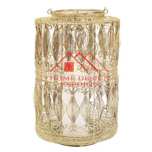 Portavelas Decorativo de Metal y Vidrio de Aluminio Más Vendido en 2025, Portavelas Tipo Huracán - Product Image 2