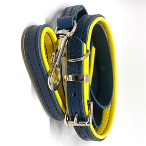 Premium Luxury Custom Logo Design Dog Collar Leash Set Soft Padded Luxury Leather Durable Nylon Western Style Custom Color - Product Image 6