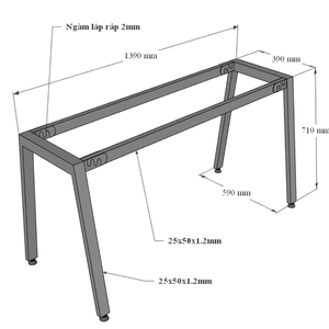 Aton Concept 140x60cm Modern Minimalist Computer <b>Table</b> Office Furniture with Assembled Iron Legs for Home <b>Study</b> Bedroom HBAT003 - Product Image 6