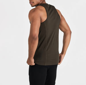 Débardeur de gymnastique sans manches pour hommes, gilet de sport respirant en maille extensible à séchage rapide avec badge, décoration, entraînement essentiel - Product Image 3